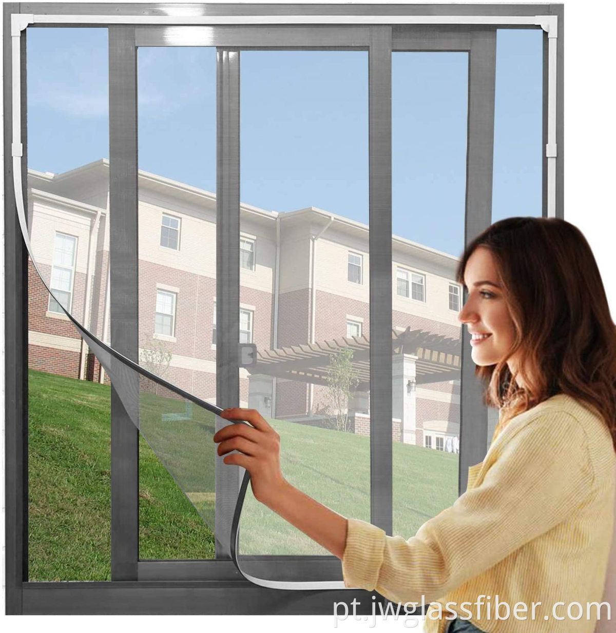 Tela da moda da janela Mosquito magnético DIY para janela 1.3*1,5m Windows Anti -Mosquito Tela da janela